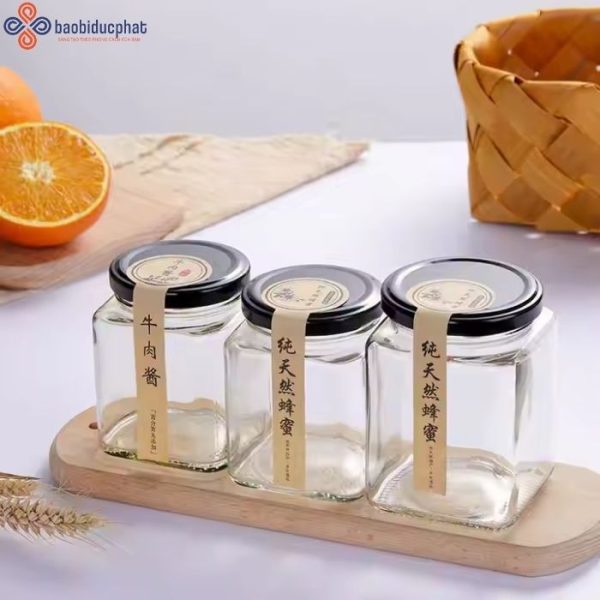 Hũ thủy tinh vuông đựng cà phê dung tích 500ml