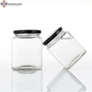 Hũ thủy tinh vuông đựng gia vị 280ml