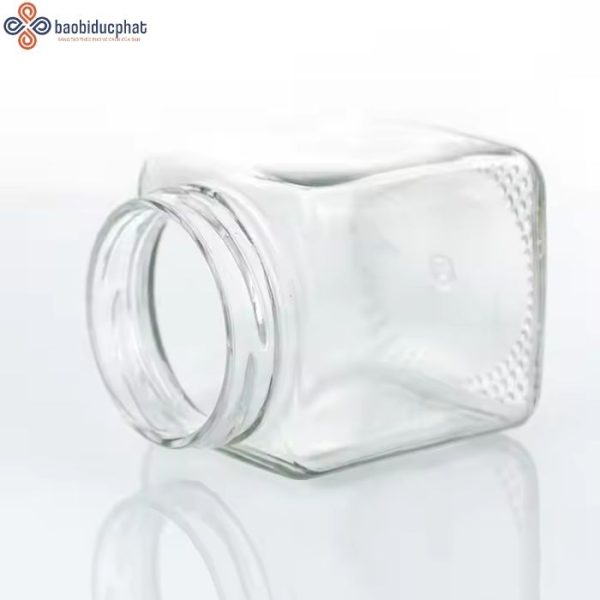 Hũ thủy tinh vuông đựng gia vị 380ml