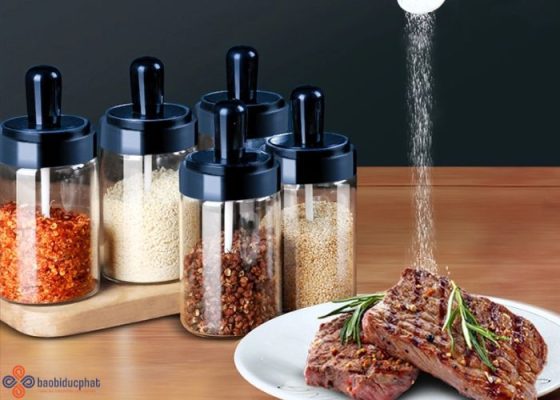 Hũ thủy tinh đựng gia vị