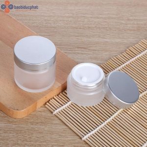 Hũ thủy tinh mờ 50ml đựng mỹ phẩm, kem dưỡng