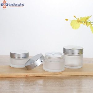 Hũ thủy tinh mờ 50ml đựng mỹ phẩm, kem dưỡng