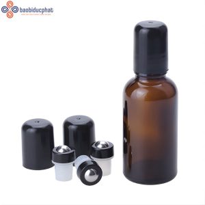 Chai bi lăn đựng tinh dầu màu nâu 5-100ml