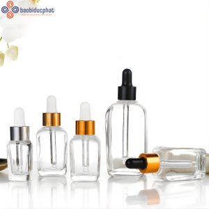 Chai thủy tinh dáng bầu trong suốt