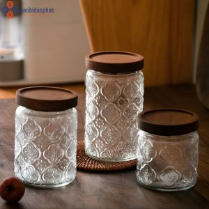 Hũ thủy tinh cao cấp dáng tròn 500ml, 700ml, 1000ml