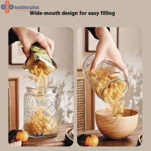 Hũ thủy tinh cao cấp dáng tròn 500ml, 700ml, 1000ml
