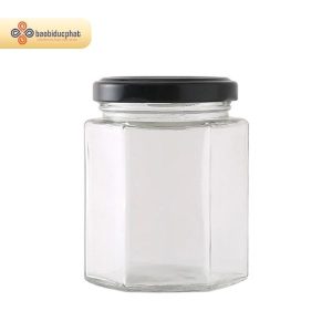Hũ thủy tinh lục giác 280ml